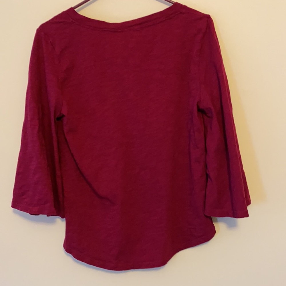 Anthropologie bell sleeved cotton shirt size M - Picture 4 of 4